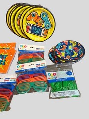 25 Pc Video Game Birthday Party Supplies Bundle Balloons Plates Napkins Favors