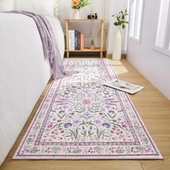 Amearea Purple Runner Rugs for Hallway, 2×6 Feet Area Feet,