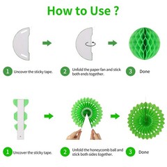 79Pcs Birthday Decorations Happy Birthday Banner Green Gold Balloons Paper F…