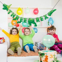 Watercolor Dinosaur Three Rex Banner – Dinosaur 3Rd Birthday Party Decorations f
