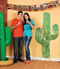 6-Ft Desert Saguaro Cactus Cardstpck Cut-Out Southwestern Party Wall Decor #452