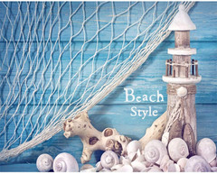 Natural Fishing Net Decor with Shells 79 Inch Beach Theme Decor for Party Home B
