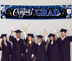 Graduation Banner 2025 Graduation Party Supply Yard Sign Blue Graduation Banner