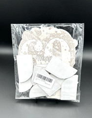 Silver Glitter Happy 60th Anniversary Cake Topper & 9pc. Honeycomb Centerpieces