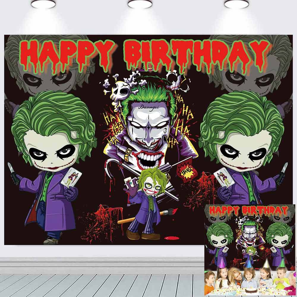 Joker Party Supplies Party Decoration Backdrop Banner Background Vinyl 7x5ft
