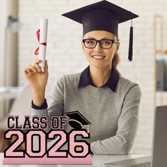Pink Graduation Decorations 2026 11.8″ x 6.3″ 11.8 inches x 6.3 inches,