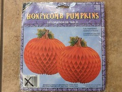 Amscan 7″ Honeycomb Tissue Orange Pumpkins Table Decorations NEW Pack of 2