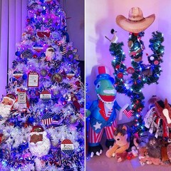 Patriotic 33ft 100 LED Red, White & Blue String Lights for 4th of July & Indo…