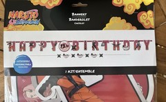NEW Naruto Shippuden Customizable Happy Birthday Banner Kit Manga Anime
