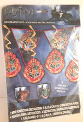 Vintage HARRY POTTER Birthday Party Supplies Hogwarts Houses ROOM DECORATING KIT