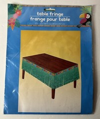 Tiki Party Decorations Center Piece, Letter Banner, Table Fringe /Some VTG/ Lot