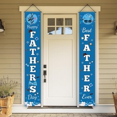 Happy Fathers Day Decorations 72×12 Inches inches, Blue and white