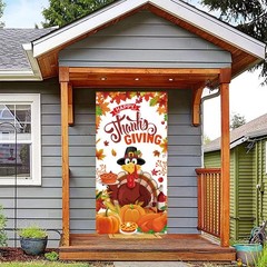 Happy Thanksgiving Door Cover for Fall Thanksgiving Party Decorations,71×35 Inch