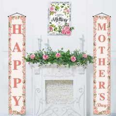 Elegant Pink Rose Floral Banner for Mother’s Day – Ideal for Parties and Decor