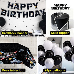 Space Battleship Wars Lightsaber Birthday Party Decorations,25 Guests Star Galax