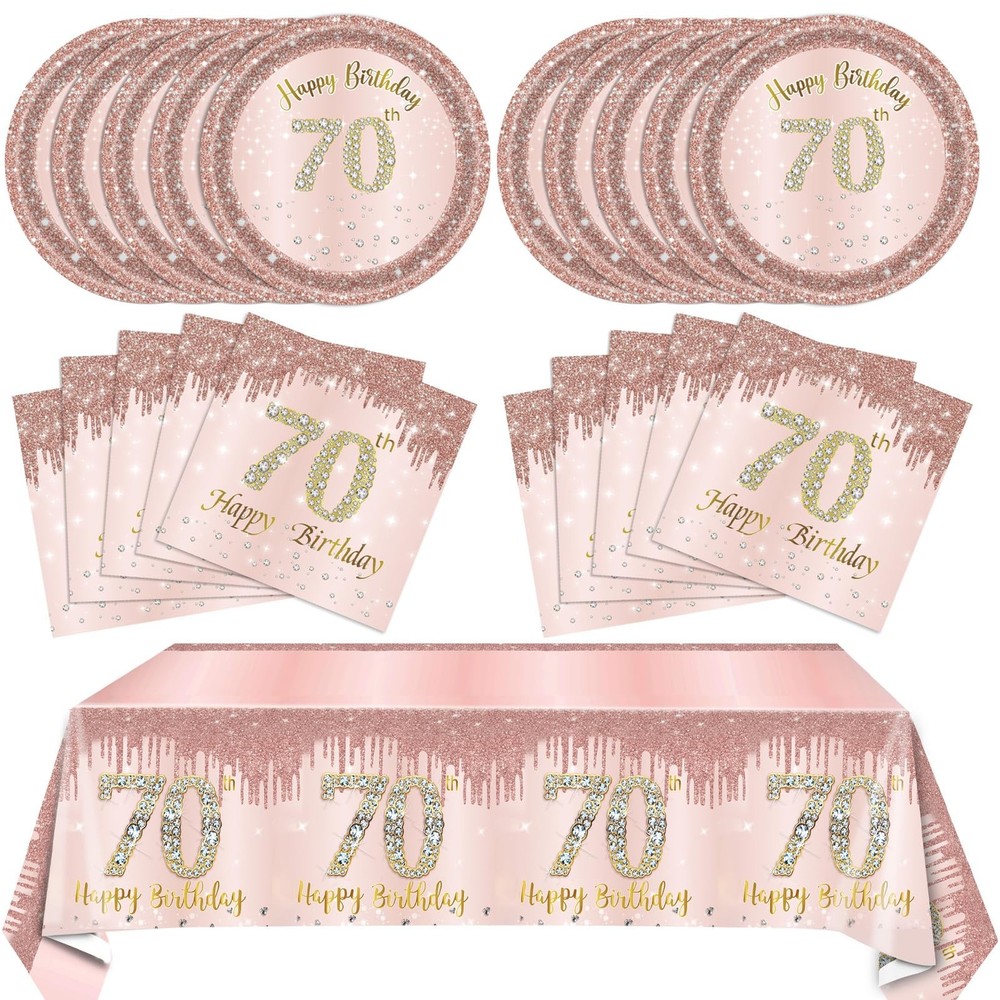 41PCS 70th Birthday Decorations for Women 1 Count (Pack of 1), 70 Years Old