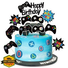 Adecortalk 12pc Game Cupcake Toppers Video Game Party