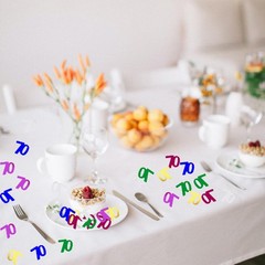 70 PCS Number 70 Birthday Party Confetti Sequins Anniversary Metallic