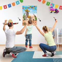 KUUQA Pin the Tail on the Donkey Party Game, Mexican Donkey Party Supplies, Birt