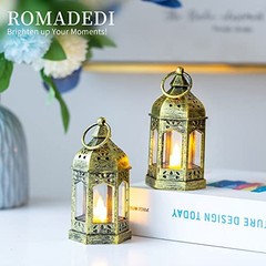 Mini Lanterns Decorative for Centerpiece:pcs Hanging Small Lantern 10 Gold