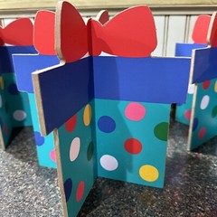 Lot 3 Multicolored Polka Dots Presents Gifts Table Decor Birthday Valentines