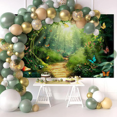 Enchanted Forest Photography Backdrop for Fairy-Themed Celebrations, 70.8×43.3 I