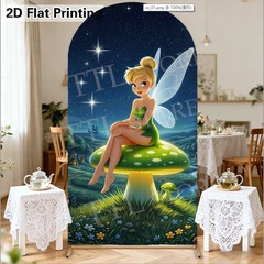 Tinkerbell Arch Backdrop Cover Girls Birthday Party Photo Background Prop
