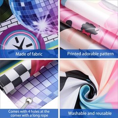 1950s Party Backdrop Banner 180x90cm Retro Photo Booth Decoration Elements