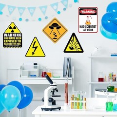 9PCS Vibrant Science Party Decorations – Mad Scientist Theme for Kids’ Birthdays