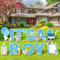 Versatile ‘IT’S A BOY’ Yard Signs Set for Gender Reveal and Baby Shower Parties