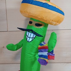 Gemmy Airblown Inflatable Tabletop Centerpiece Cactus 24″ Tall TexMex Quirky Fun