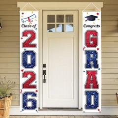 KMUYSL Graduation Decorations Class of 2026, Red & Blue Congrats Grad Banner …