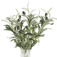 Mozeat Lens 11 Inch Olive Branches for Vases, 5 PCS 11.8 inches, Green