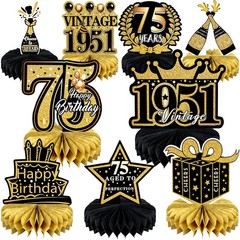 9 Pcs 75Th Birthday Decoration 75 Birthday Party Decorations for Men Women 75 Ye
