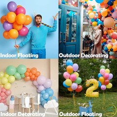 AFTERLOON® Biodegradable Balloons 100 pcs Pearlized White 12 Inch Pearl Color…