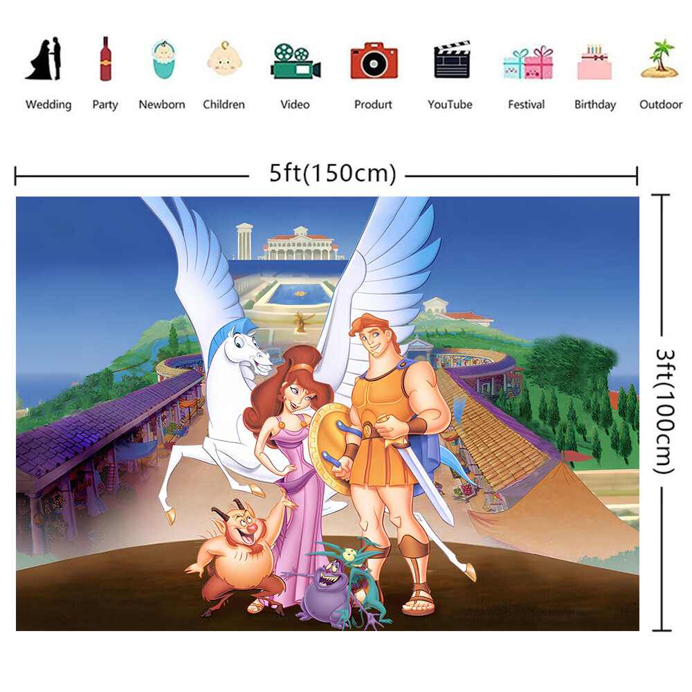 Hercules Party Decorations Backdrop Banner Poster Birthday Gift Party Supplies