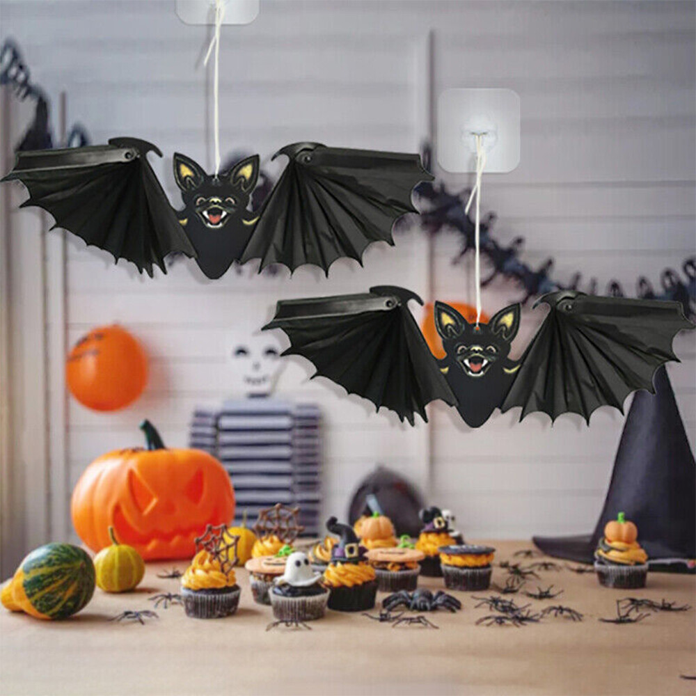 1/2/3X Halloween Paper Bat Hanging Ornament Props for Halloween Party Decoration