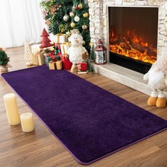 Przemy Washable Runner Rug for Bedroom Living Room, 2 x 6 Feet, Dark Purple