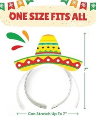 Sombrero Headband Hats, 9 Pack – Cinco De Mayo Party Supplies Decorations Fiesta