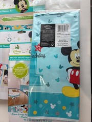 Disney Mickey Mouse 1st Birthday High Chair Kit, Banner Kit, Garland, Tablecloth