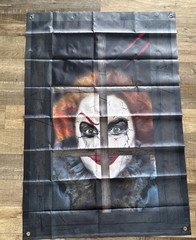 Halloween Window Decorations /Scary Spooky Clown Window Backdrop/party Decor
