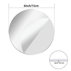 30 PCS 6 Inch Round Circle Flat Mirror Tray Candle Plate Table Centerpiece