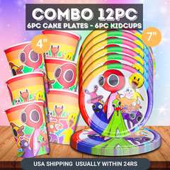 Rainbow Friends Party Supplies happy birthday centerpiece decoration cup plate
