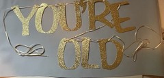 50th Birthday Gold Black Hanging Table Decorations Cake Toppers Set for Adults