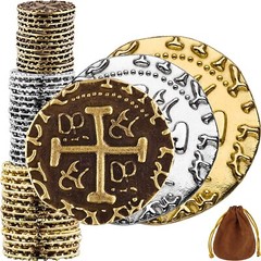 Metal Pirate Coins – Bronze, Silver & Gold Treasure Coin Set, M, L, XL Sizes