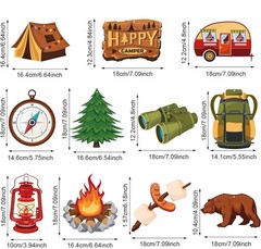 30 Pack Camping Party Decorations Banner Hanging Swirl Foil Ceiling Streams