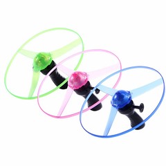 3/5Pcs Outdoor LED Luminous Pull String Bamboo Dragonfly Flying Toy.