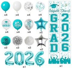 Teal Graduation Decorations 2026,Class of 2025 Graduation Decorations with Co…