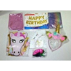 Unicorn Party Supplies Balloons Banners Photo Props Headband Cupcake Wrappers