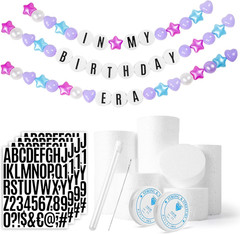 Giant Friendship Bracelet Banner DIY Customizable Birthday Garland with Foam Cir